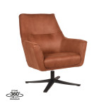 LABEL51 Fauteuil Tod - Cognac - Microfiber