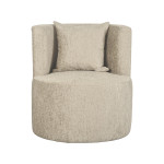 LABEL51 Fauteuil Evy - Beige - Fluweel - 65 cm