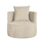 LABEL51 Fauteuil Evy - Beige - Fluweel - 90 cm