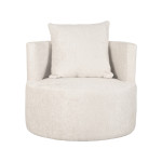 LABEL51 Fauteuil Evy - Crème - Fluweel - 90 cm