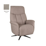 LABEL51 Fauteuil Oslo - Taupe - Micro Suede - Elektrische