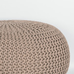 LABEL51 Poef Knitted - Beige - Katoen - L