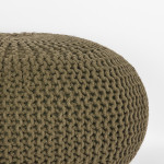 LABEL51 Poef Knitted - Army green - Katoen - L